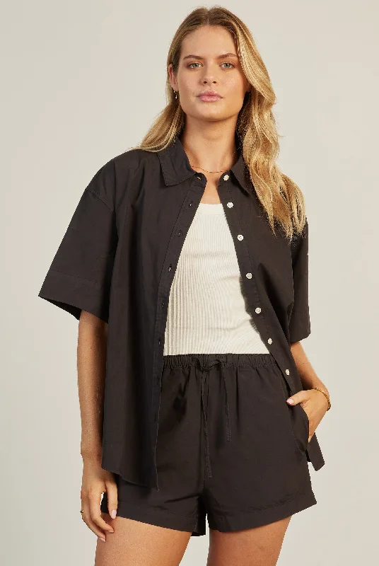 Blouses & Shirts plus size-Frankie Poplin SS Shirt