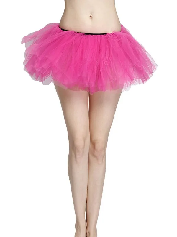 Shorts & Skirts comfy styles-Hot Pink - 5 Layer Tutu Skirt for Running, Dress-Up, Costumes