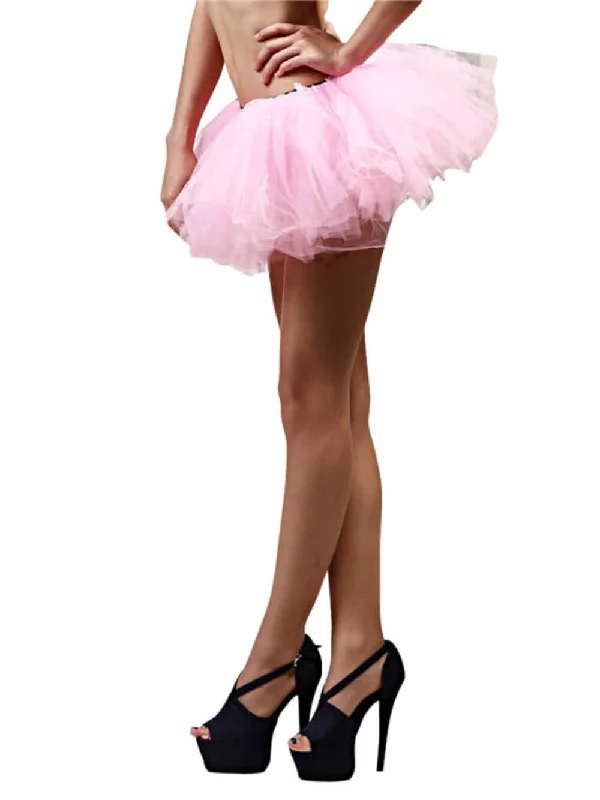 Shorts & Skirts budget designs-Pink - 5 Layer Tutu Skirt for Running, Dress-Up, Costumes