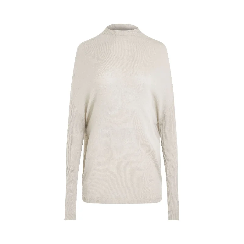 Light Weight Crater Knit Sweater in Pearl