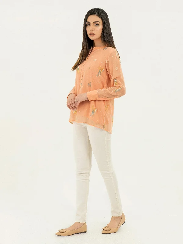 Chiffon Top-Embroidered (Pret)