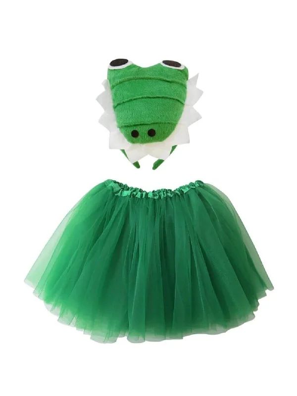 Shorts & Skirts stylish trends-Adult Alligator Costume or Crocodile Costume - Green Tutu Skirt & Headband Set for Adult or Plus Size