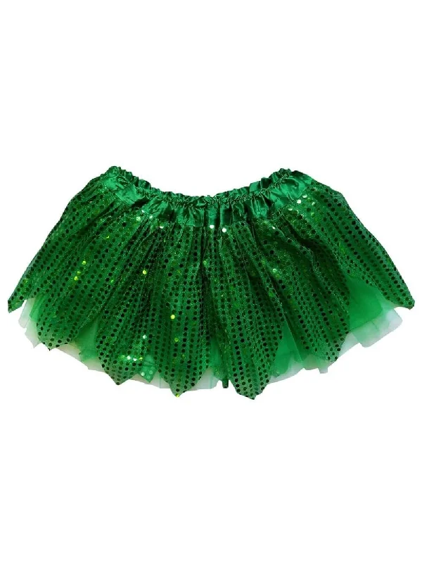 Shorts & Skirts chic trends-Green Sparkle Running Tutu Skirt Costume for Girls, Women, Plus