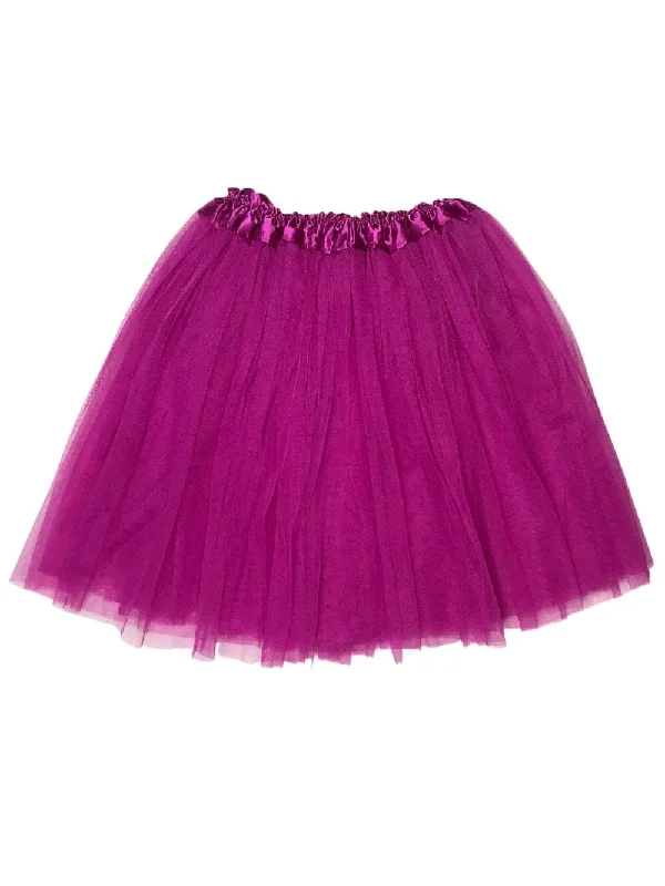 Shorts & Skirts modern designs-Fuchsia Plus Size Adult Tutu Skirt - Women's Plus Size 3- Layer Basic Ballet Costume Dance Tutus