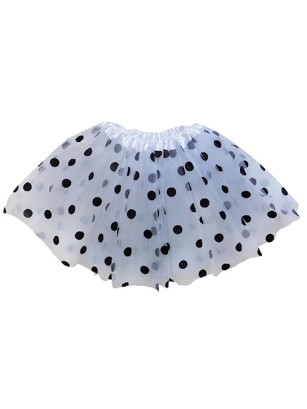 Shorts & Skirts latest styles-Black & White Polka Dot 101 Dalmatians Spotted Dog Tutu Skirt Costume for Girls, Women, Plus