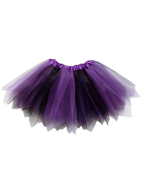 Shorts & Skirts chic looks-Purple & Black Fairy Costume Pixie Tutu Skirt for Kids, Adults, Plus