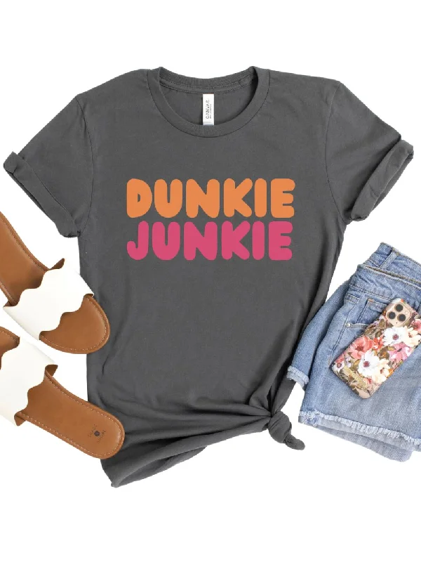 Shorts & Skirts exclusive deals-Dunkie Junkie Women's Short Sleeve Graphic T-Shirt