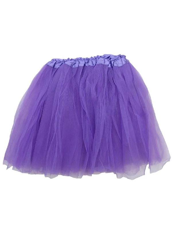 Shorts & Skirts chic looks-Purple Plus Size Adult Tutu Skirt - Women's Plus Size 3- Layer Basic Ballet Costume Dance Tutus