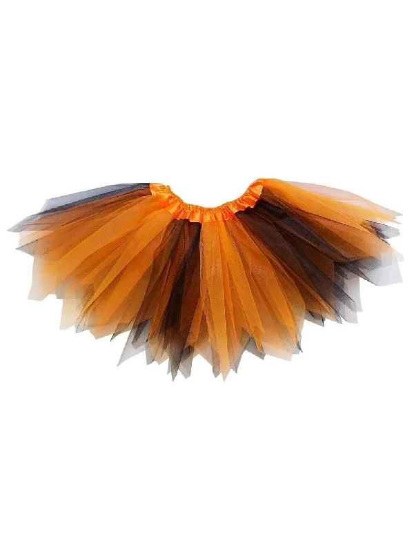 Shorts & Skirts affordable wear-Orange & Black Fairy Costume Pixie Tutu Skirt for Kids, Adults, Plus