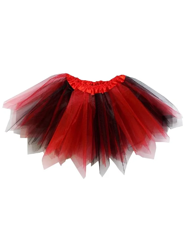 Shorts & Skirts comfy trends-Red & Black Fairy Costume Pixie Tutu Skirt for Kids, Adults, Plus