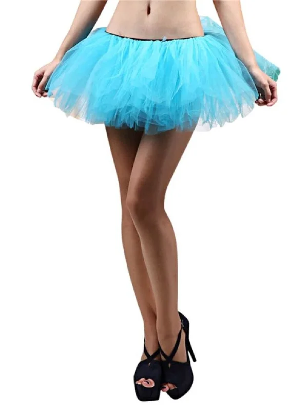 Shorts & Skirts stylish fits-Turquoise Blue - 5 Layer Tutu Skirt for Running, Dress-Up, Costumes