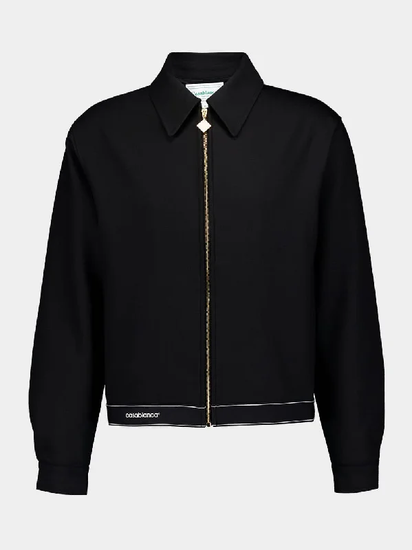 Jackets with reinforced stitching -Black Sports Tailoring Jacket