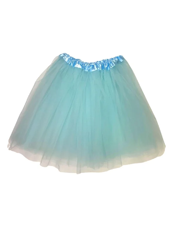 Shorts & Skirts trendy looks-Light Aqua Blue Adult Tutu Skirt - Women's Size 3-Layer Basic Ballet Costume Dance Tutus