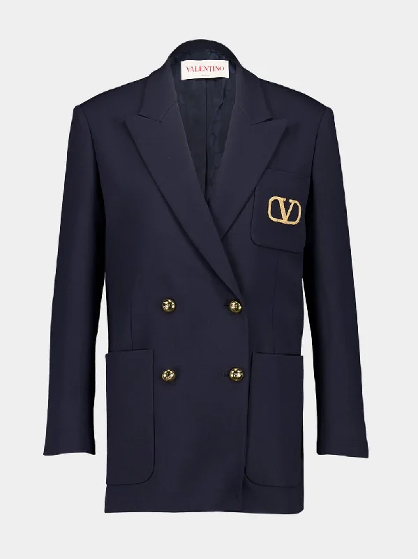 Jackets for warm climates -Navy Formal Natte' Jacket