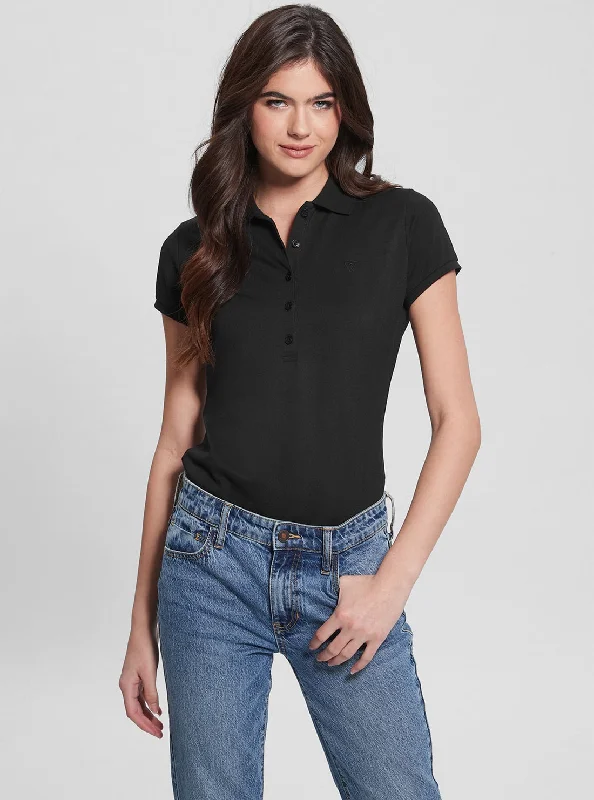 Blouses & Shirts school-Black Liza Pique Polo T-Shirt