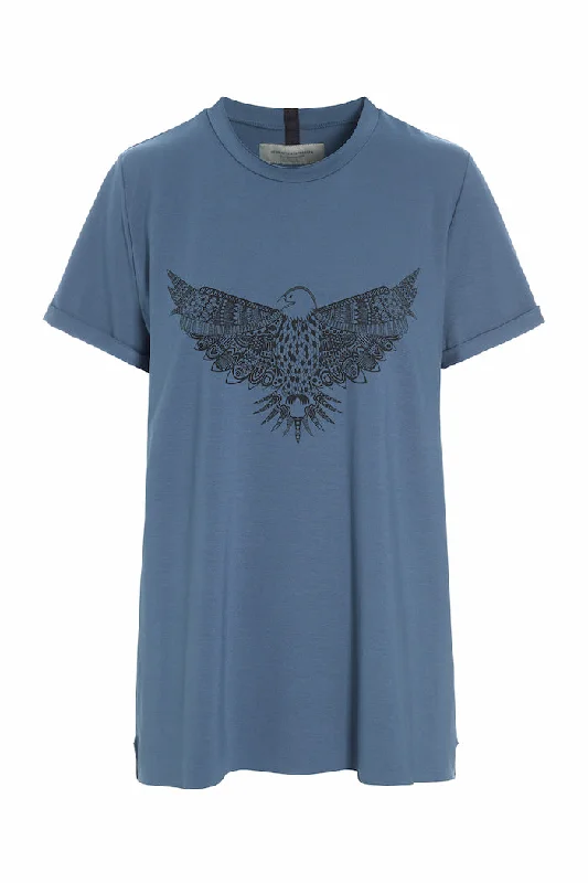 Blouses & Shirts luxury-T-SHIRT EAGLE - 96089 - DUSTY BLUE