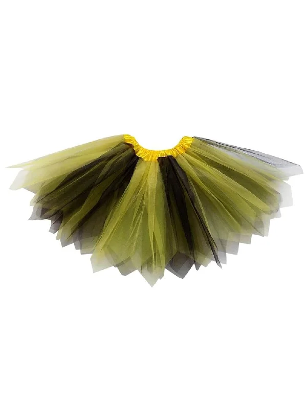 Shorts & Skirts premium fits-Yellow & Black Fairy Costume Pixie Tutu Skirt for Kids, Adults, Plus