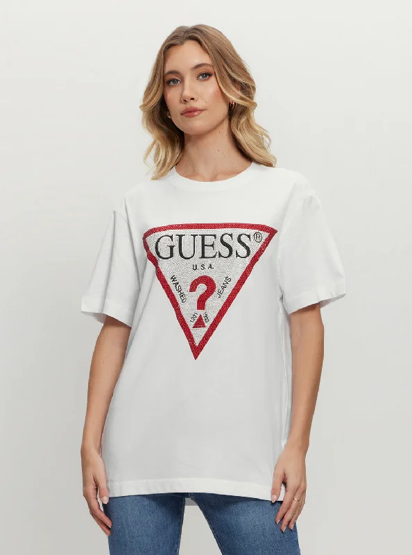 Blouses & Shirts slow fashion-Eco White Logo T-Shirt