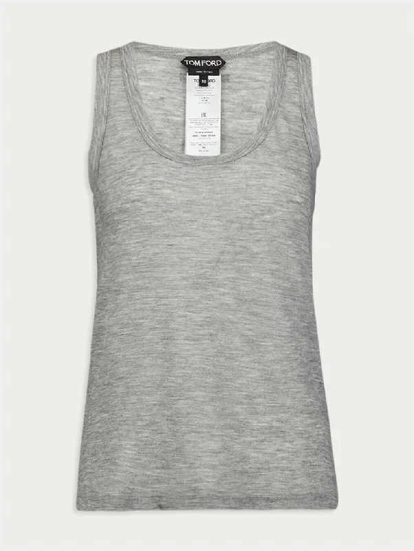 Mélange Cashmere Tank Top