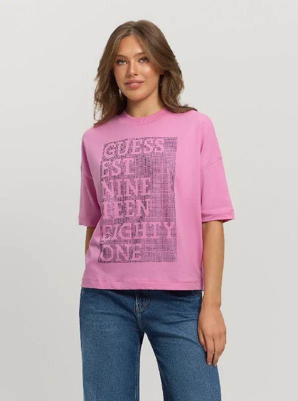 Blouses & Shirts affordable luxury-Eco Pink Shiny Box T-Shirt