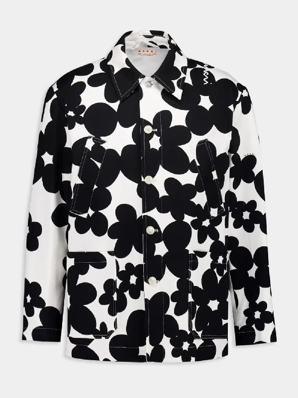 Jackets for charity events -Black and White Dillies Print Jacket