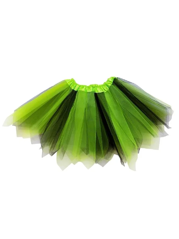 Shorts & Skirts bold designs-Lime & Black Fairy Costume Pixie Tutu Skirt for Kids, Adults, Plus