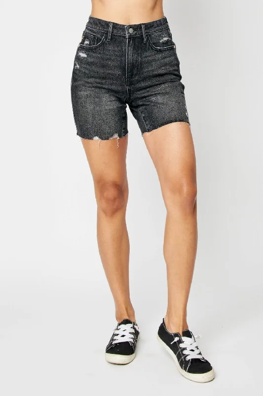 Shorts & Skirts stylish trends-Judy Blue Full Size High Waist Tummy Control Denim Shorts