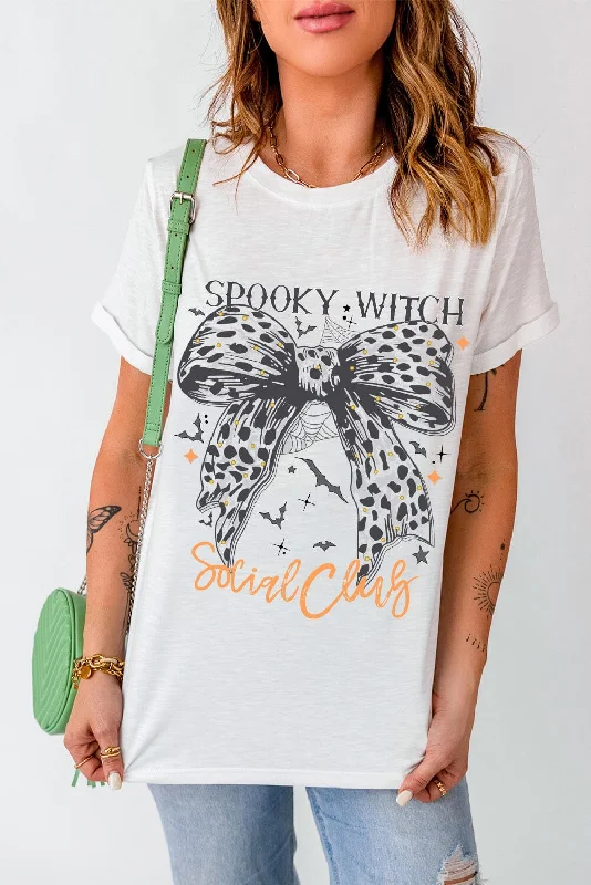 Shorts & Skirts durability-Spooky Witch Social Club Graphic Short Sleeve T-Shirt