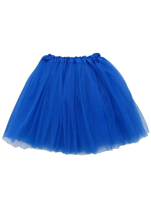 Shorts & Skirts online styles-Royal Blue Plus Size Adult Tutu Skirt - Women's Plus Size 3- Layer Basic Ballet Costume Dance Tutus