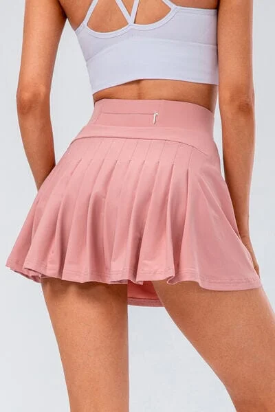 Shorts & Skirts chic fits-High Waist Pleated Active Skirt