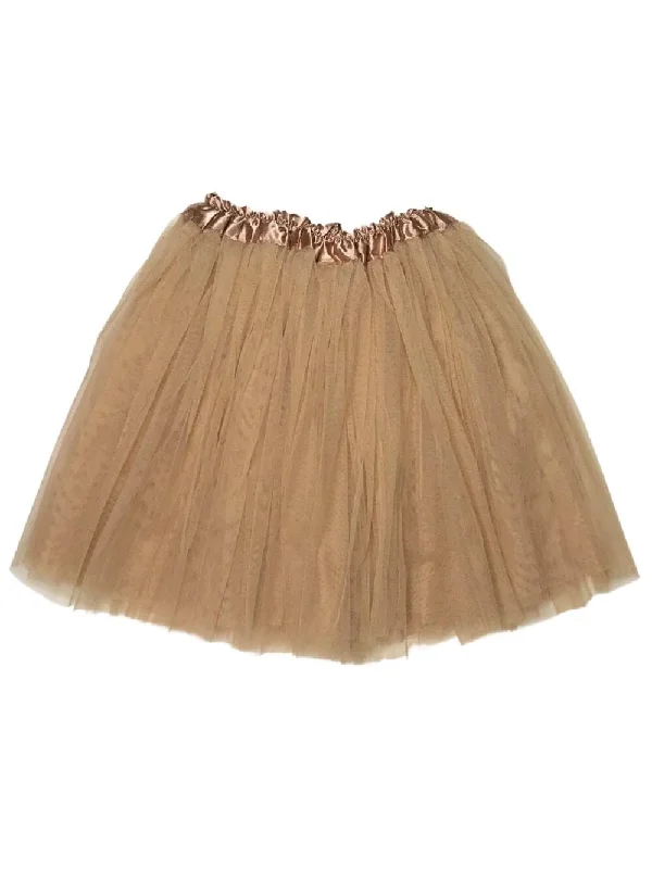 Shorts & Skirts trendy styles-Taupe Plus Size Adult Tutu Skirt - Women's Plus Size 3- Layer Basic Ballet Costume Dance Tutus