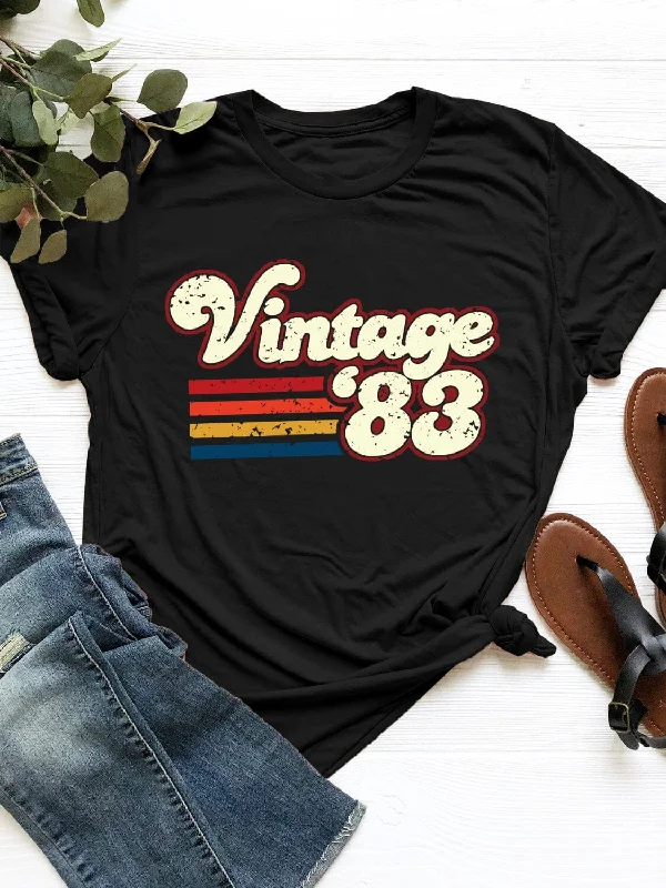 Shorts & Skirts special discounts-Vintage '83 Women's Graphic Short Sleeve T-Shirt