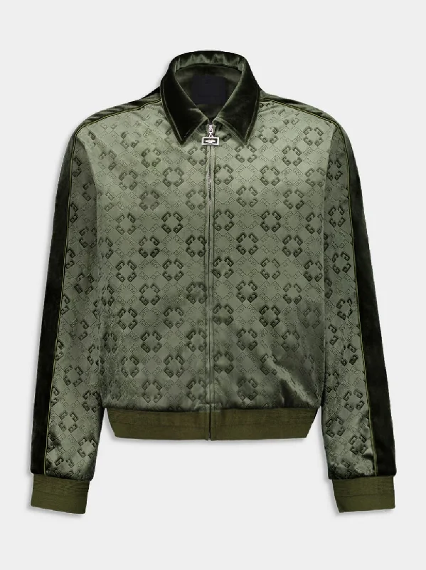 Jackets for stargazing -Green Monogram Velvet Jacket