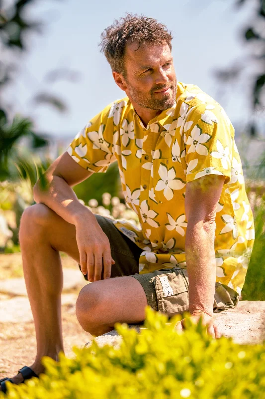 Blouses & Shirts for photo shoots-Yellow Flower Shirt