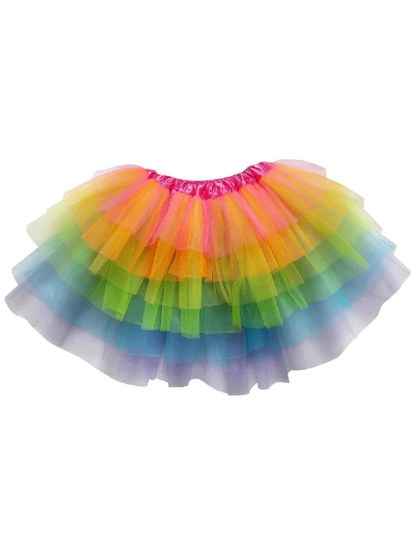 Shorts & Skirts cozy fits-Neon Rainbow 6 Layer Tutu Skirt Costume for Girls, Women, Plus