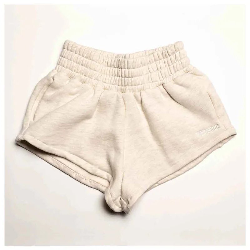 Shorts & Skirts modern styles-Marathon Womens Boxer Fleece Shorts - Ash Grey