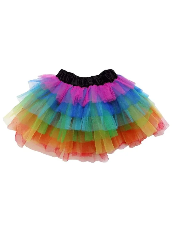 Shorts & Skirts latest deals-Rainbow 6 Layer Tutu Skirt Costume for Girls, Women, Plus