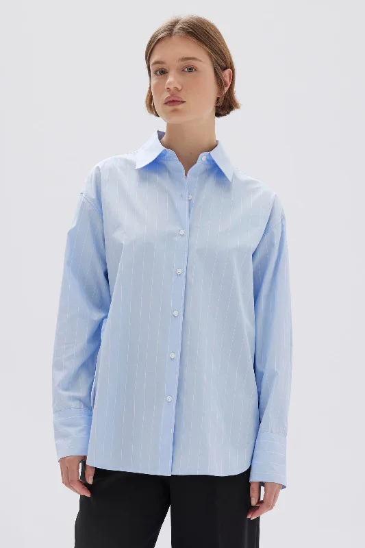 Blouses & Shirts for student-Womens Otis Poplin Stripe Shirt