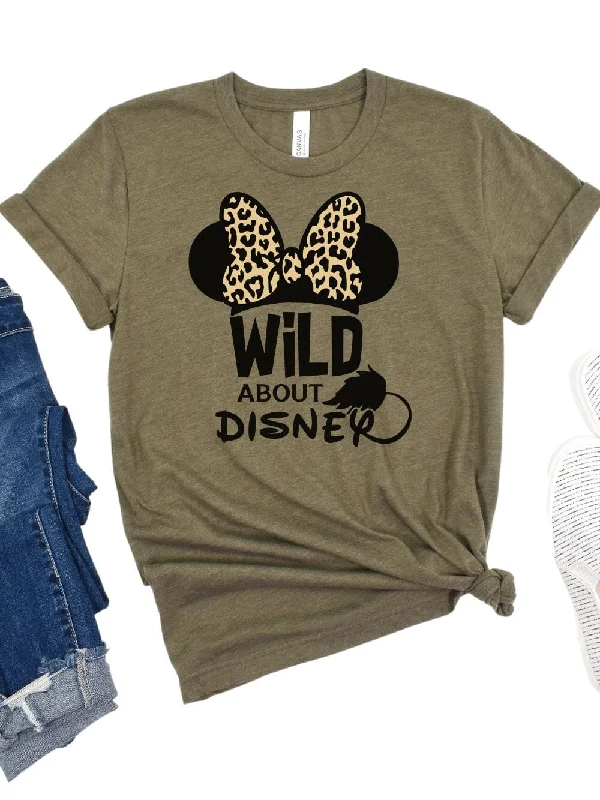 Shorts & Skirts affordable fashion-Wild About Disney Mom T-Shirt Bella + Canvas Unisex Jersey Short Sleeve Tee - Many Colors