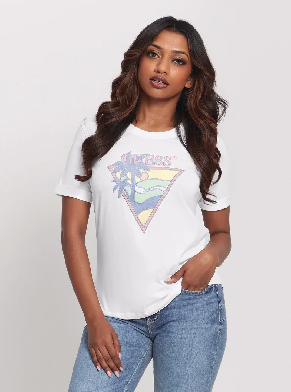 Blouses & Shirts Valentine’s-Eco White Beach Triangle T-Shirt