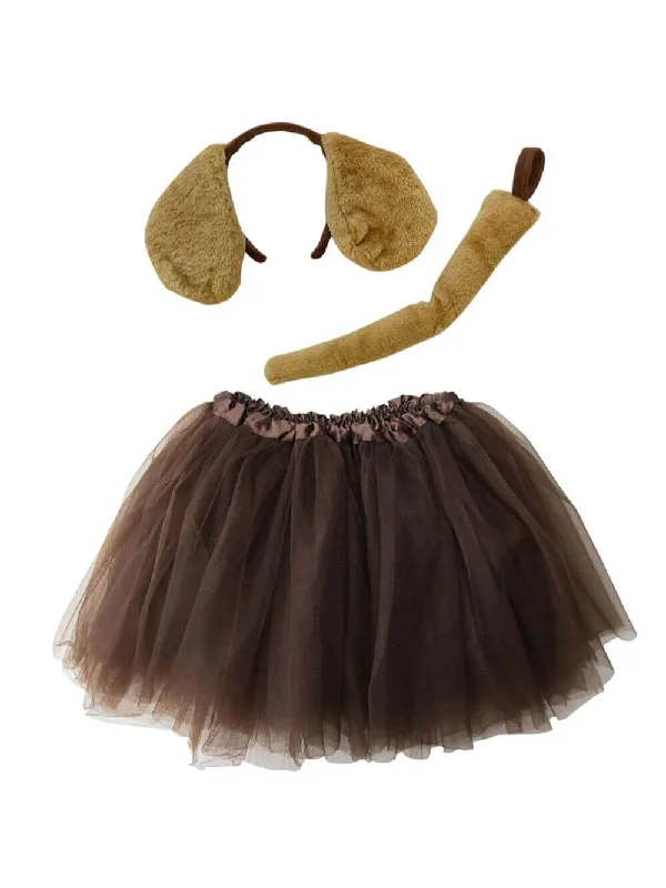 Shorts & Skirts online trends-Adult Brown Puppy Dog Costume - Tutu Skirt, Tail, & Headband Set for Adult or Plus Size