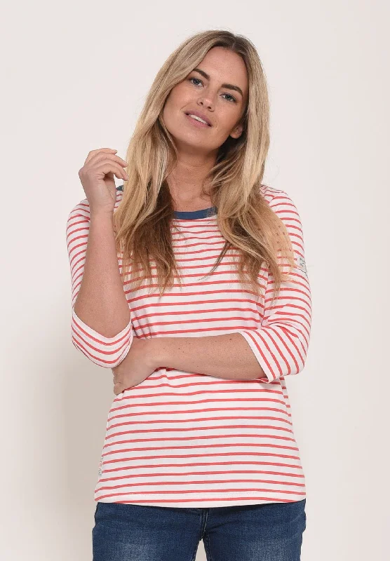 Blouses & Shirts evening-3/4 Sleeve Stripe T-Shirt