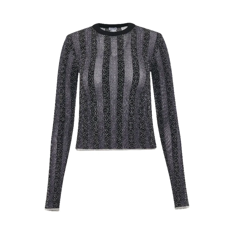 Anagram Devore Viscose Sweater in Black