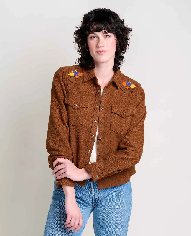 Blouses & Shirts for leaf print-Conifer Western Shirt