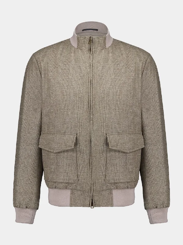 Jackets for modern fashion -Virgin Wool Bomber Jacket