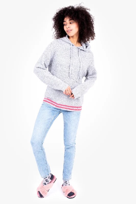 Sweatshirts with tea designs-Heather Knitted Hoodie