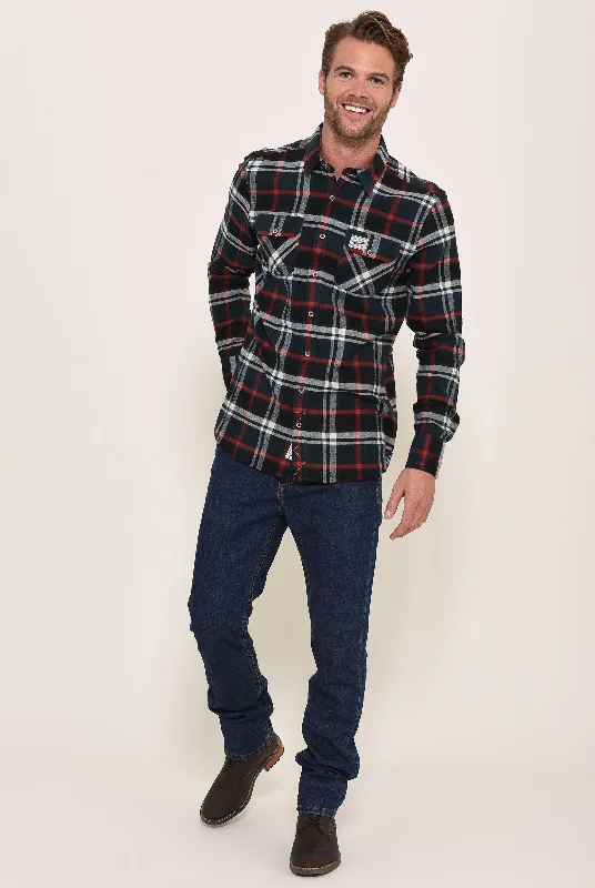 Blouses & Shirts interview-Flannel Check Shirt Green