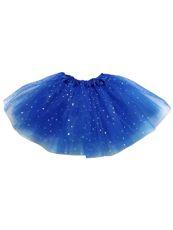 Shorts & Skirts chic fits-Royal Blue Sequin Heart Tutu Skirt Costume for Toddler, Girls, Women, Plus