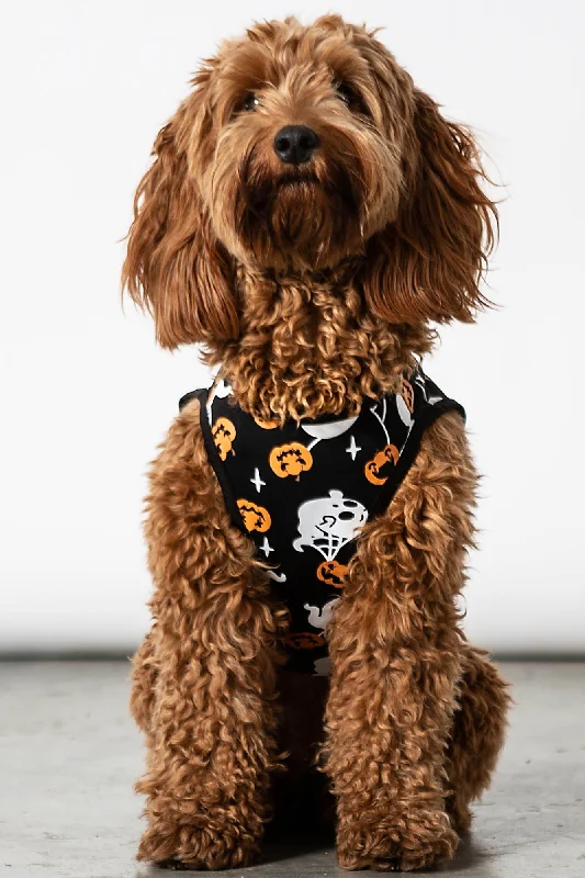 Waistcoats & Vest wool fabric-Haunted Pumpkin Pet Vest