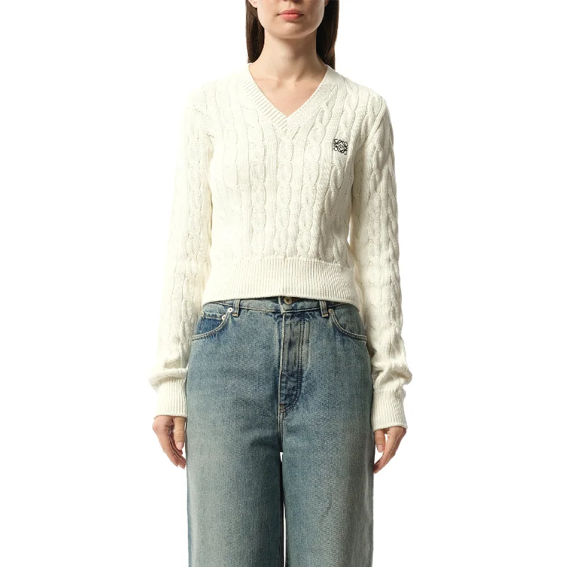 Cropped Sweater in Soft White